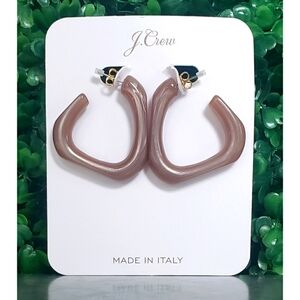 19. J.Crew Made-in-Italy acetate angular hoop earrings